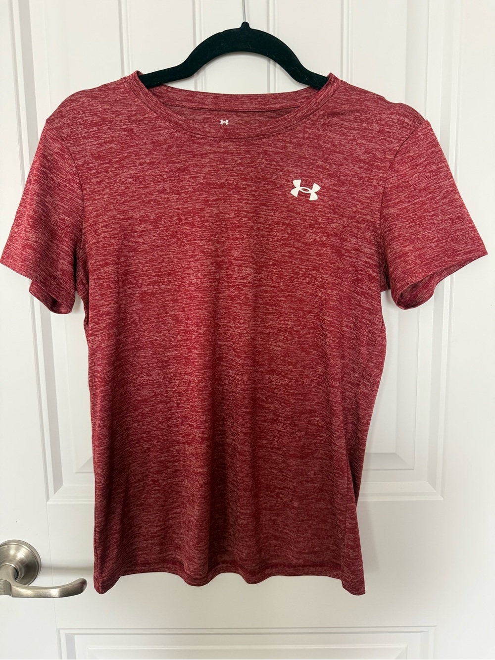 Under Armour Women’s Red Heather Tech Short Sleeve Shirt
